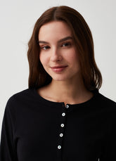 Ovs Pyjama Top With Granddad Neckline.
